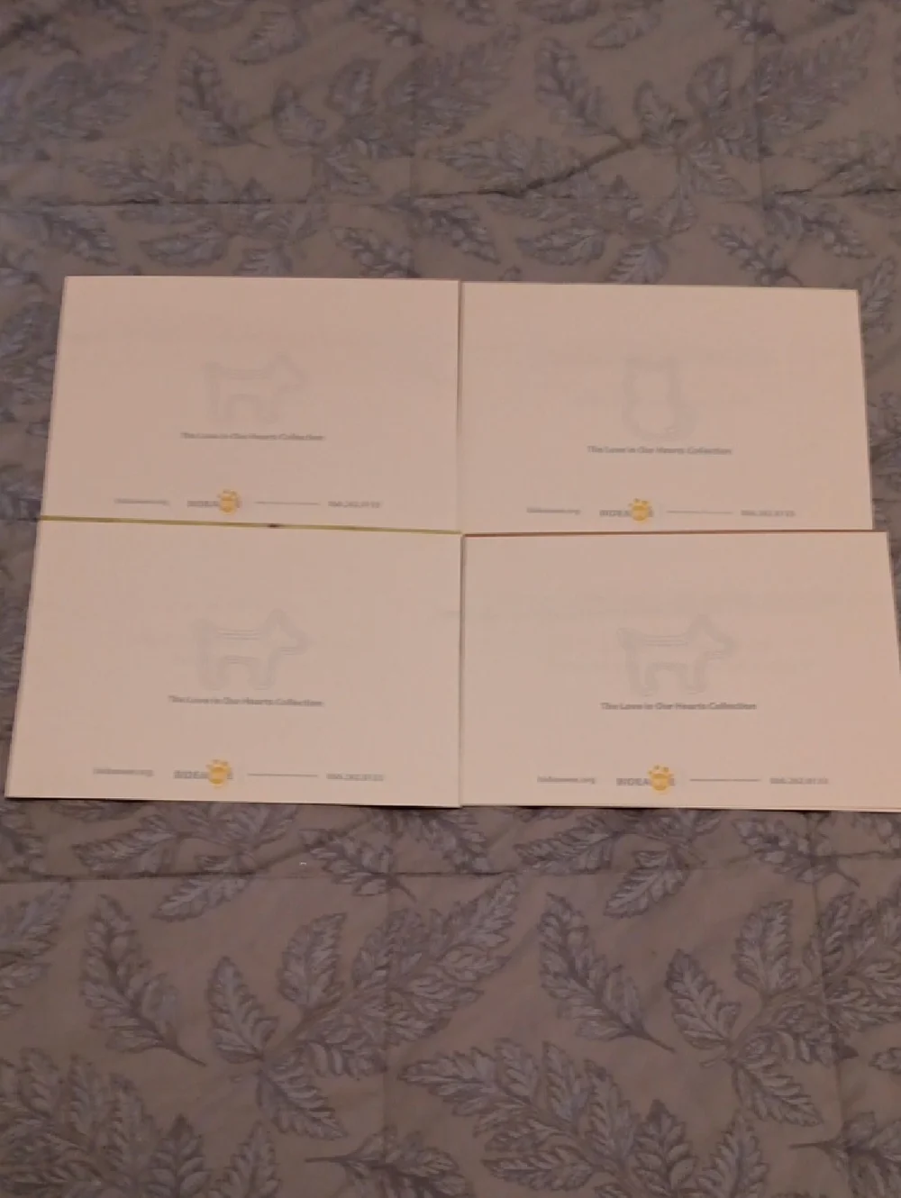 Animal Cards Dog/Puppy & Cat Set of 4 w-white envelopes included